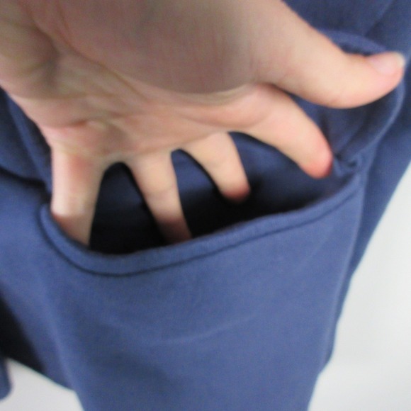 Aerie Knit Blazer Women L Blue Cotton Blend Pockets Casual Everyday Jacket 672 - Picture 7 of 12